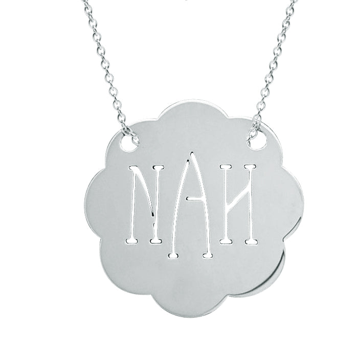 Beautiful Nanogram Gold Silver Monogram Tag Necklace