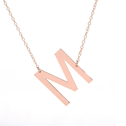 14K Gold Custom Initial Necklace | 0.75" High