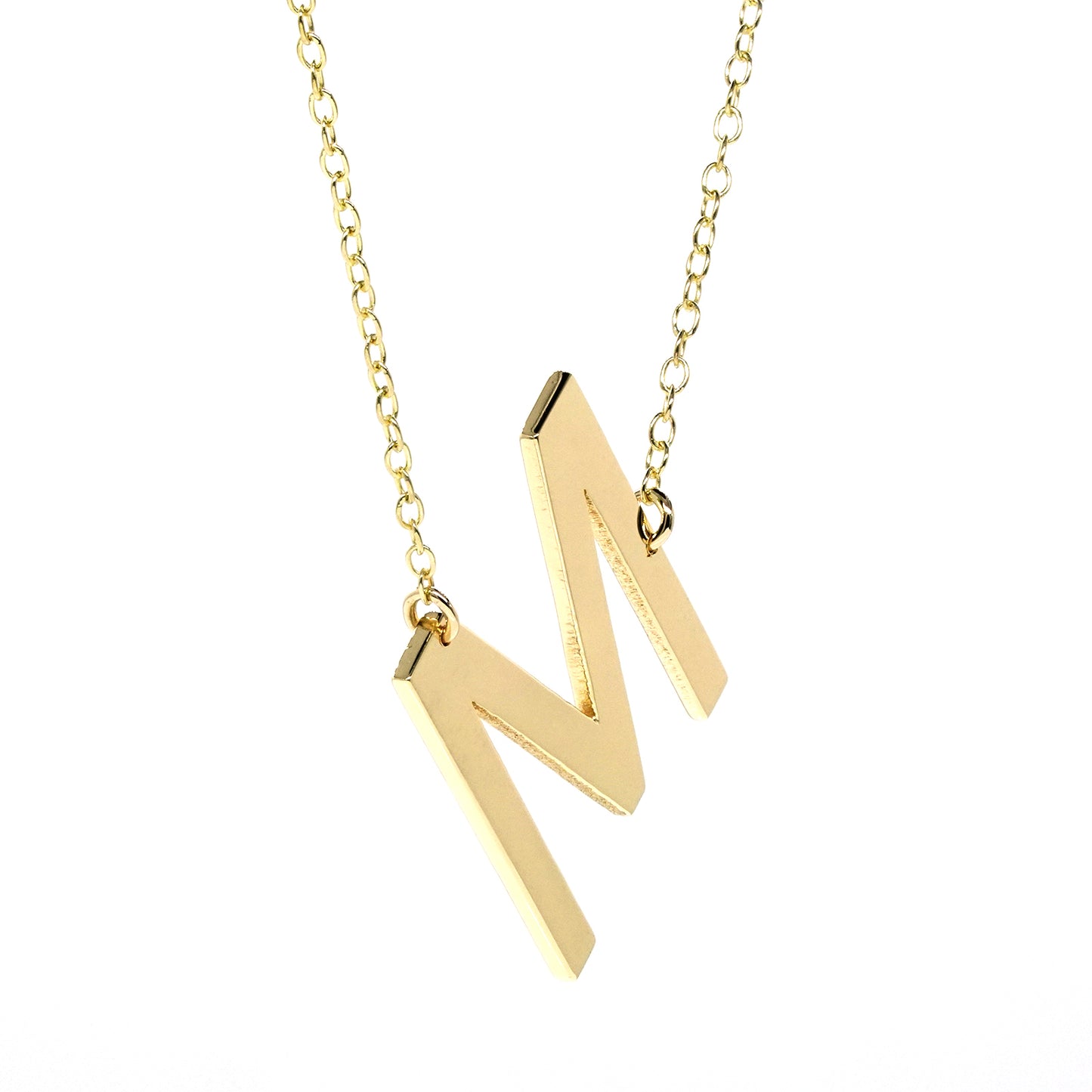 14K Gold Custom Initial Necklace | 0.75" High