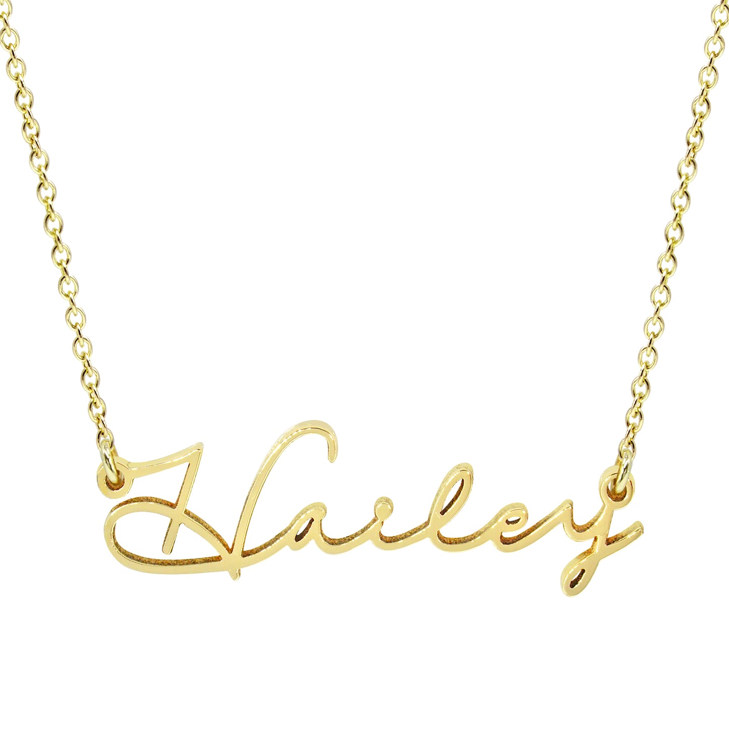 Signature Pendant in 14K Solid Gold | 1" wide