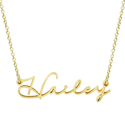 Signature Pendant in 14K Solid Gold | 1" wide