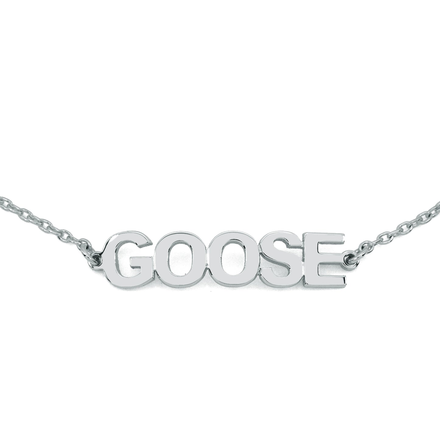 Custom Block Text Name Chain Bracelet in High Polished 14K Gold