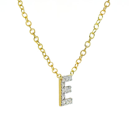 Single Letter Covered in Diamonds set in 14K Gold | 6mm