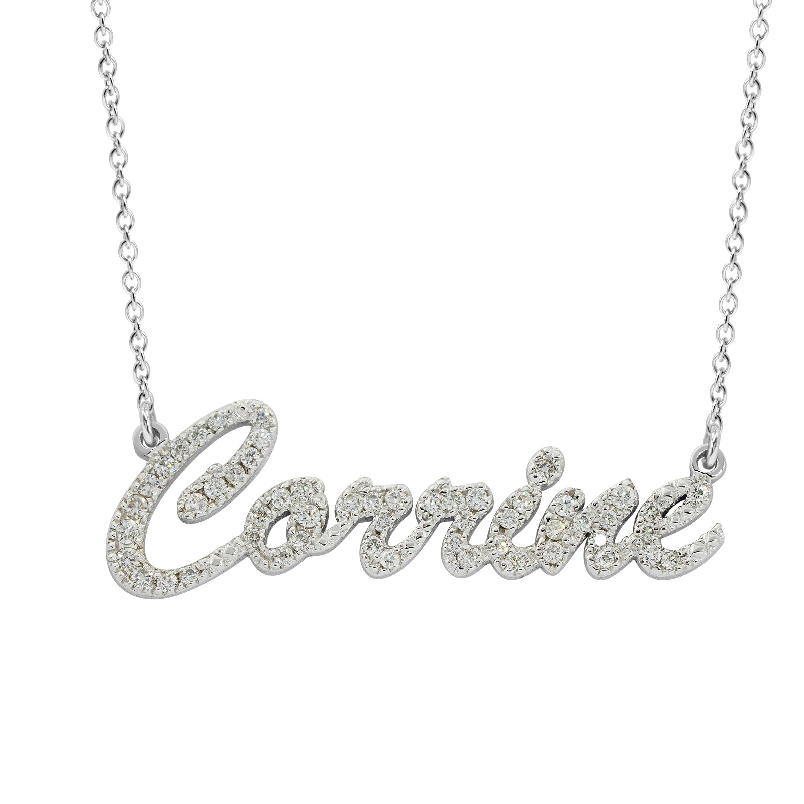Name necklace 14kt gold clearance
