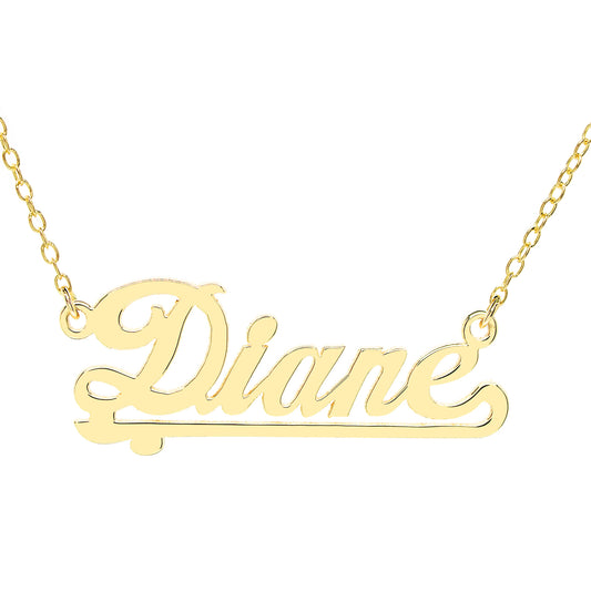 Solid 14K Gold Personalized Name Plate with High Polish Finish