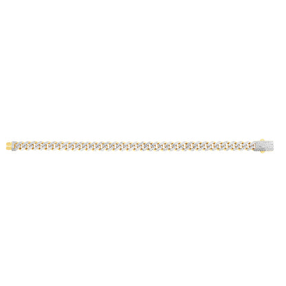 14K Yellow Gold and Lite Miami Cuban Chain with Diamond Cut links