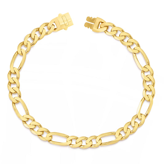 14K Yellow Gold Monaco Figaro Bracelet