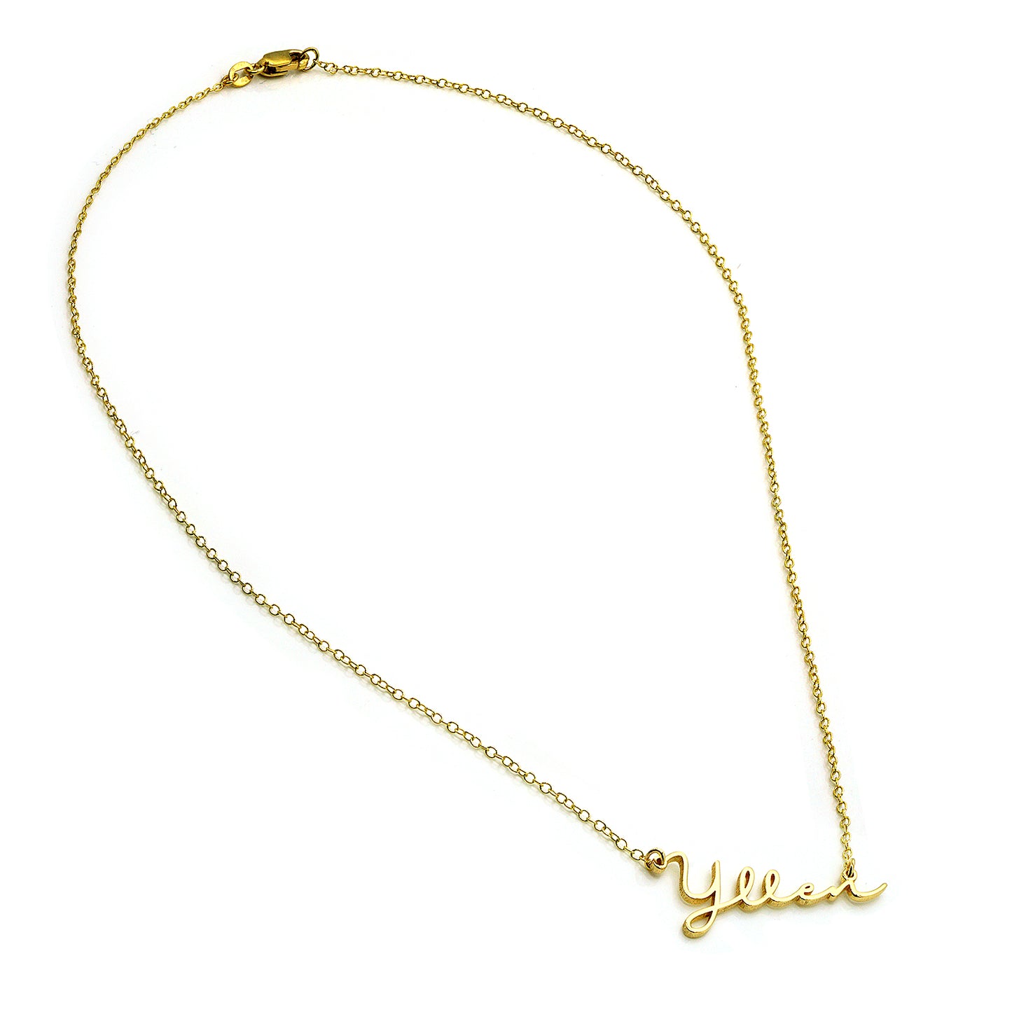 Signature Pendant in 14K Solid Gold | 1" wide