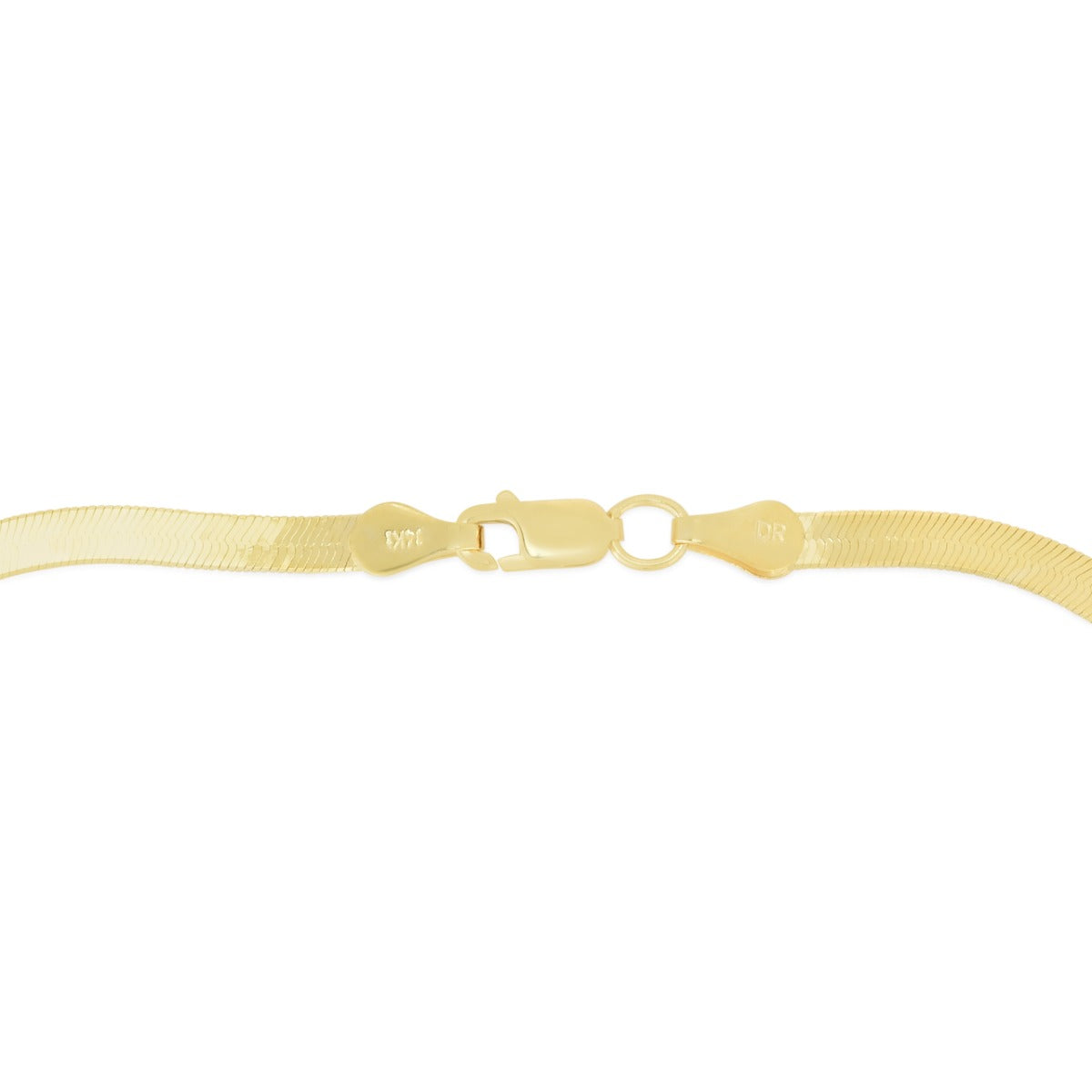 14K Yellow Gold 1.5mm Polished Beveled Herringbone Bracelet