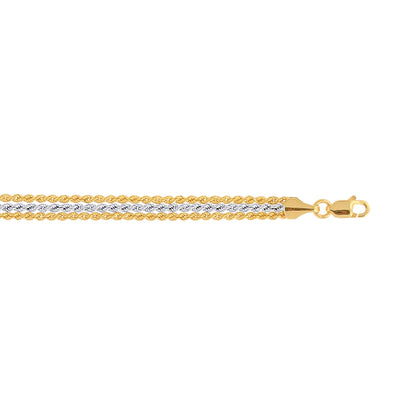 10K Gold Triple Row Rope Chain Bracelet