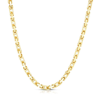 14K Gold Square Byzantine Chain