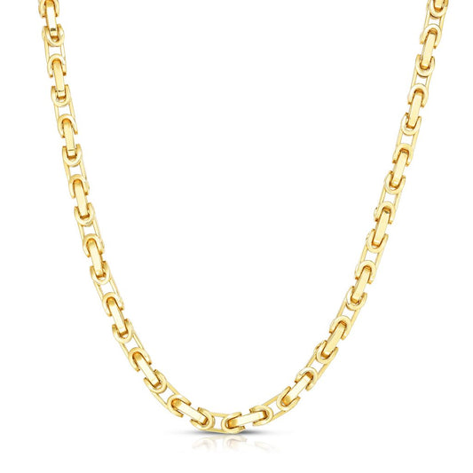 14K Gold Square Byzantine Chain