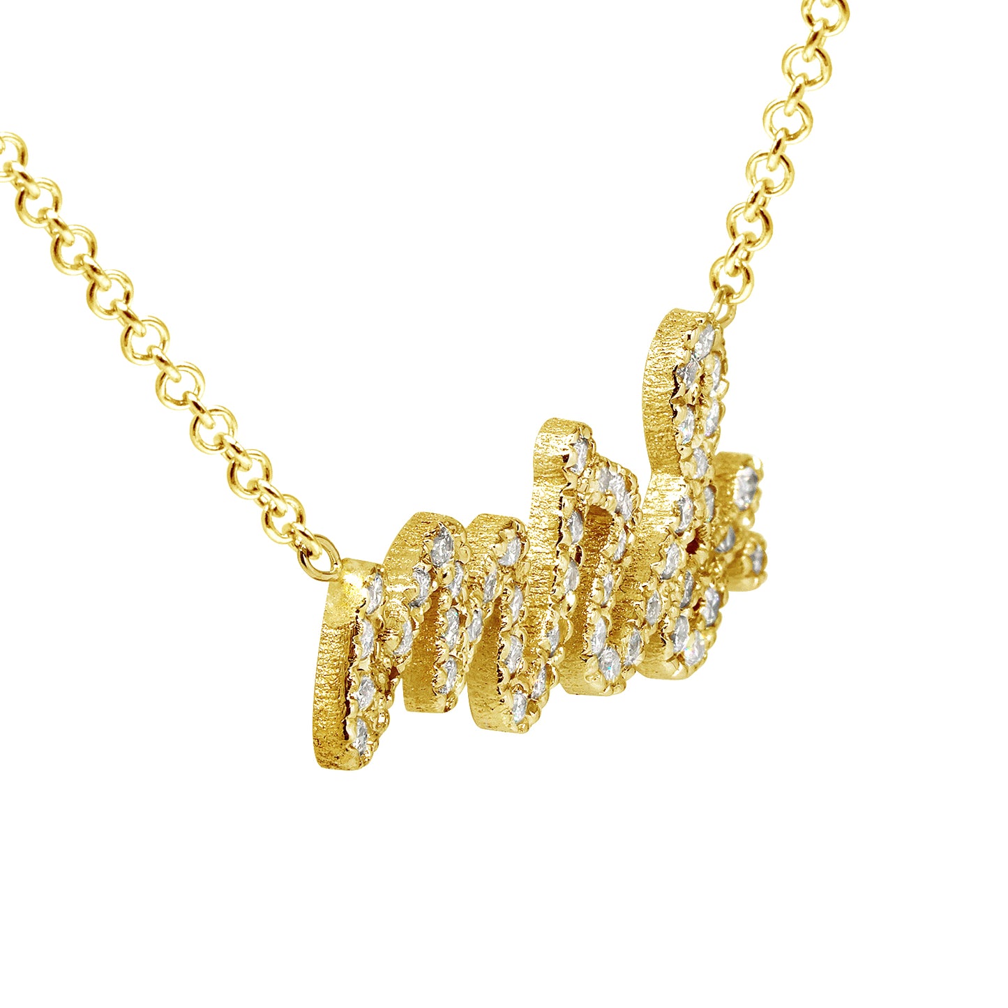 MRS pendant made with 14K Solid Gold and Diamonds