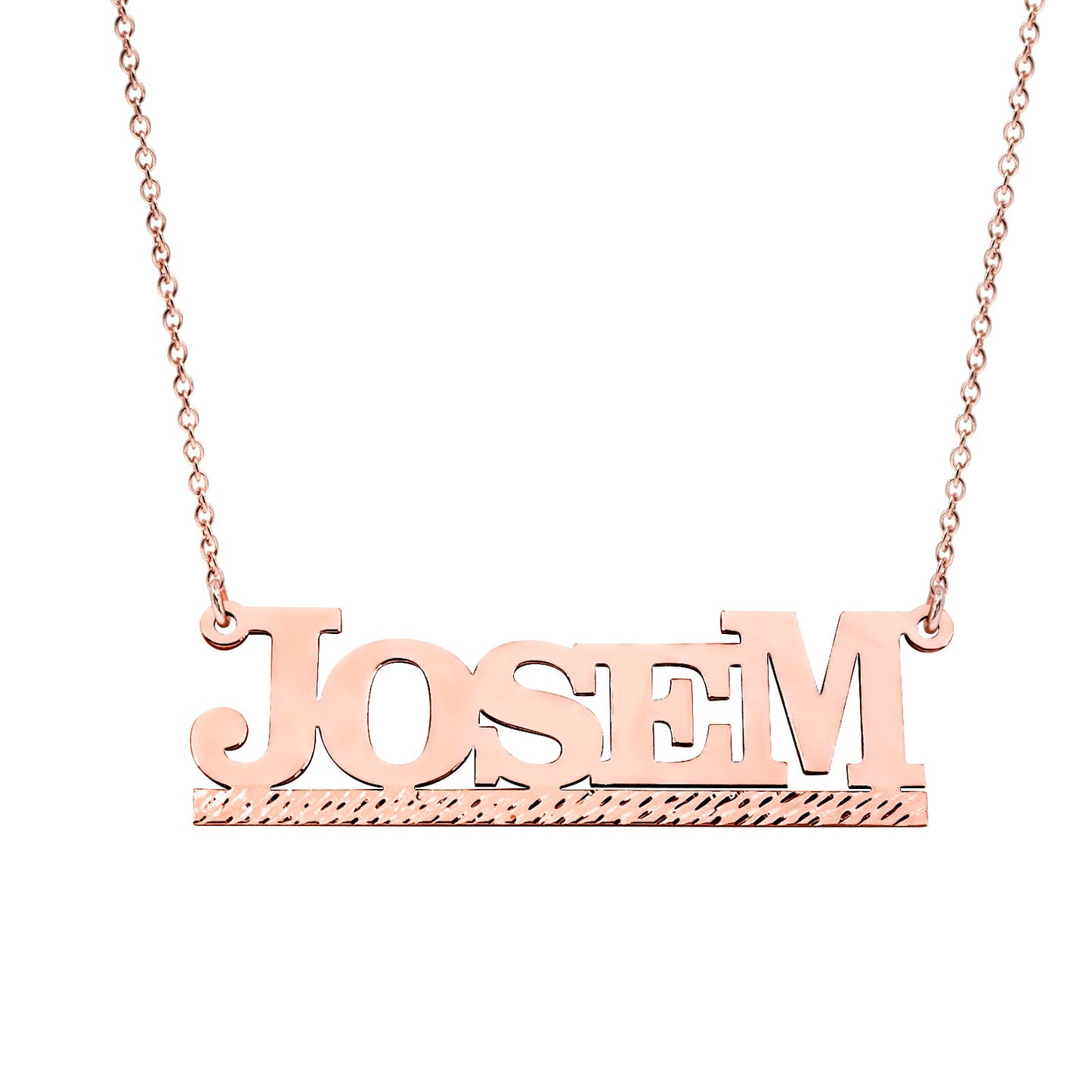 Custom Sterling Silver Solid Nameplate Necklace