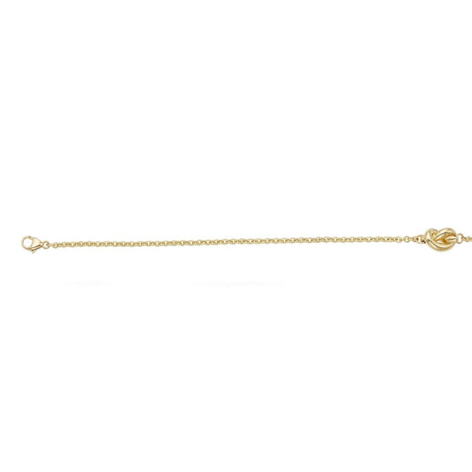 14K Gold Polished Puffed Love Knot Bracelet