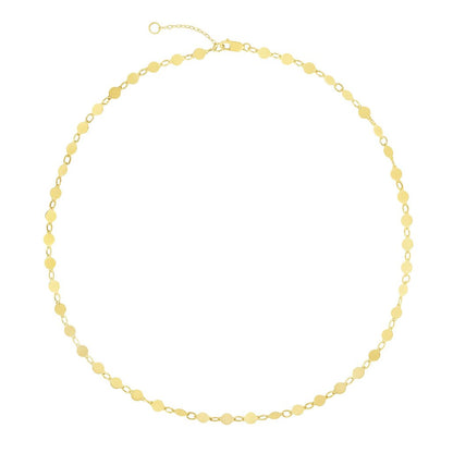 14K Gold Polished Mirror Chain