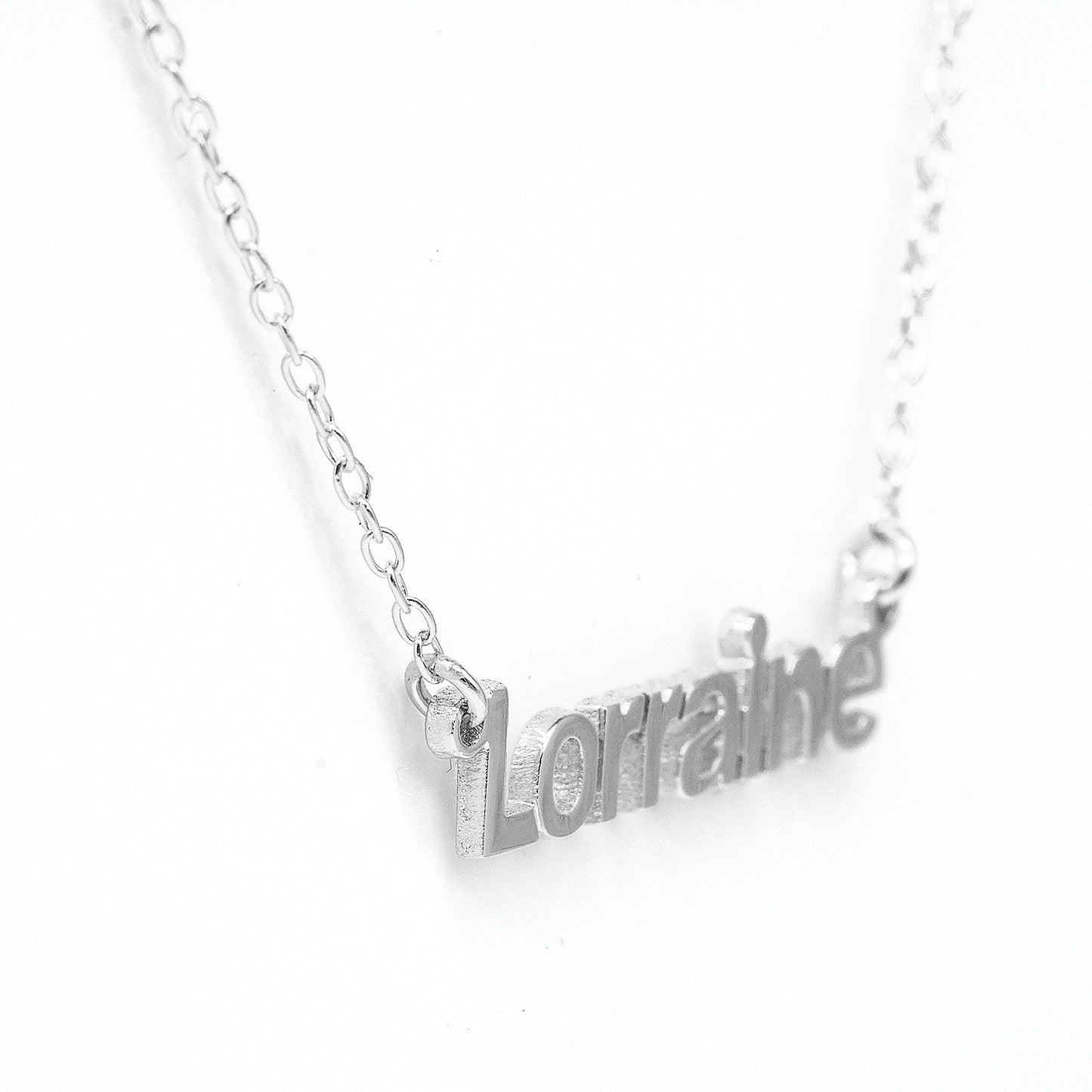 Personalized 14K Gold Modern Block Text Name Necklace