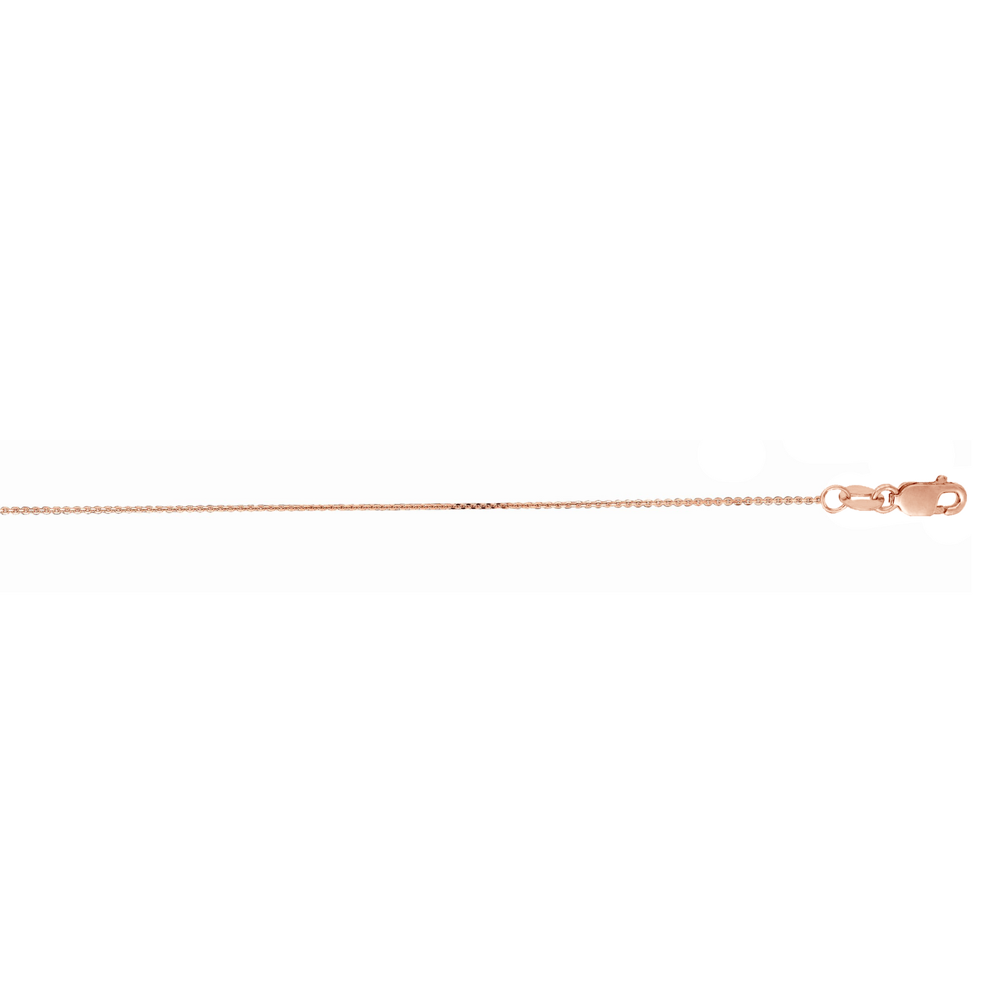 Diamond-Cut Cable Chain Necklace with Lobster Lock