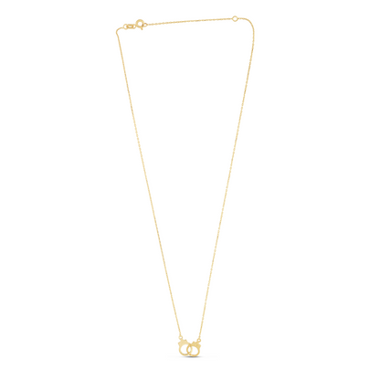 14K Gold Handcuff Necklace with Spring Ring Clasp