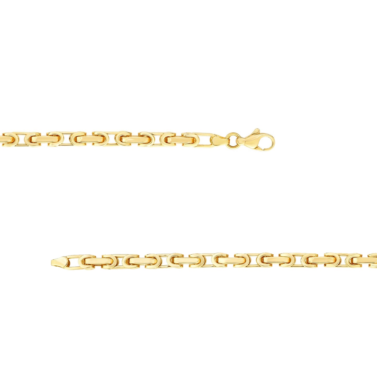 14K Gold Square Byzantine Chain