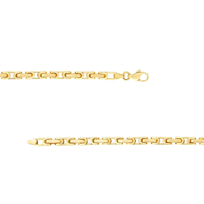 14K Gold Square Byzantine Chain