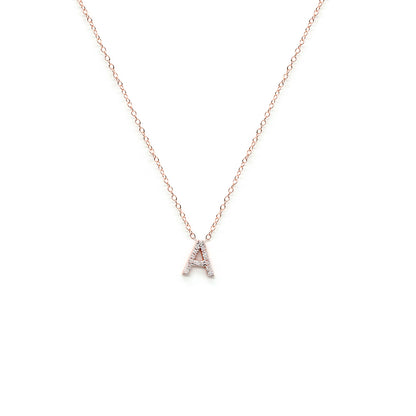 Custom 14K Gold and Diamond Pave Multi-Initials Station Necklace