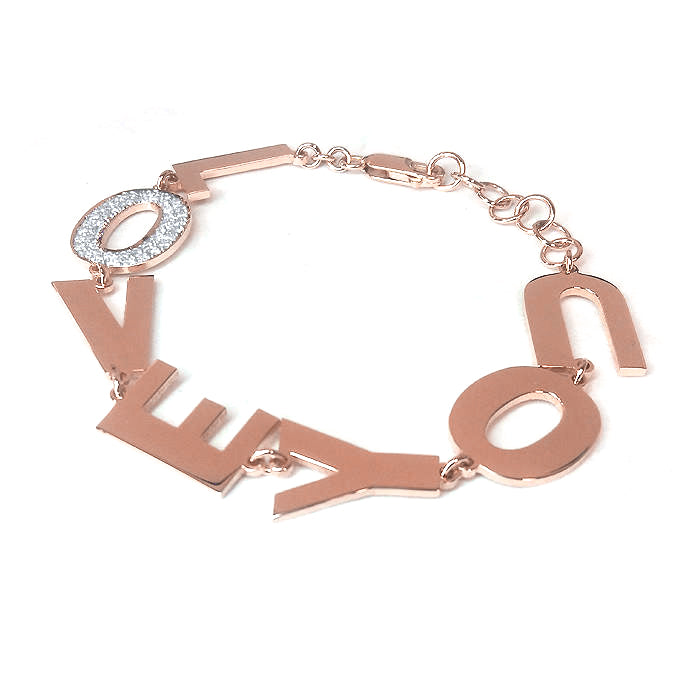 Women's LOVE YOU Bracelet in 14K Gold