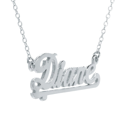 Solid Sterling Silver Personalized Name Plate with High Polish Finish
