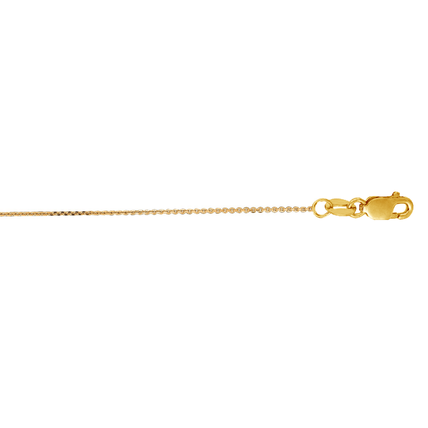 Diamond-Cut Cable Chain Necklace with Lobster Lock