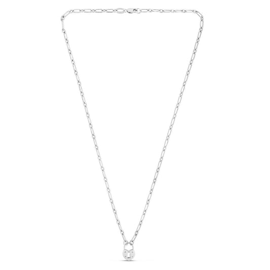 Sterling Silver Pad Lock Necklace