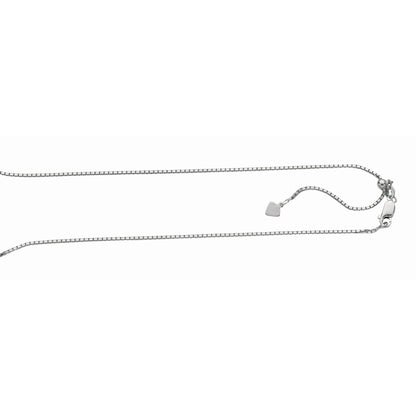 Sterling Silver Adjustable Box Chain with Lobster Clasp