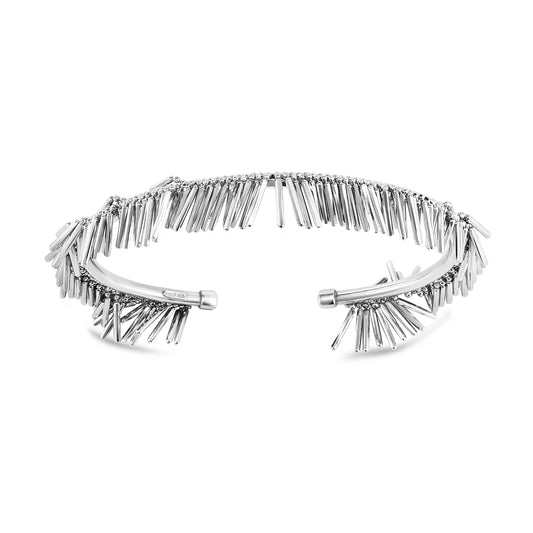 Sterling Silver Fringe Bangle Cuff