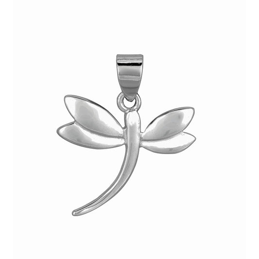 Sterling Silver Polished Dragonfly Pendant