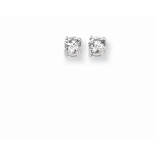 Sterling Silver CZ Stud Earring