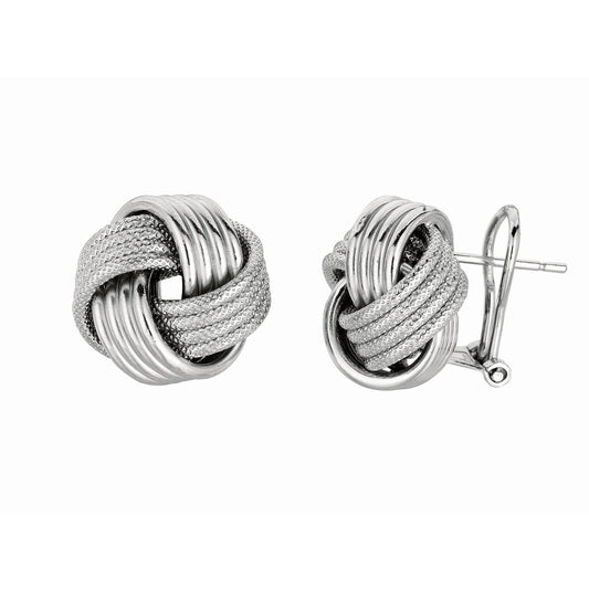 Sterling Silver Large Multirow Love Knot Earring