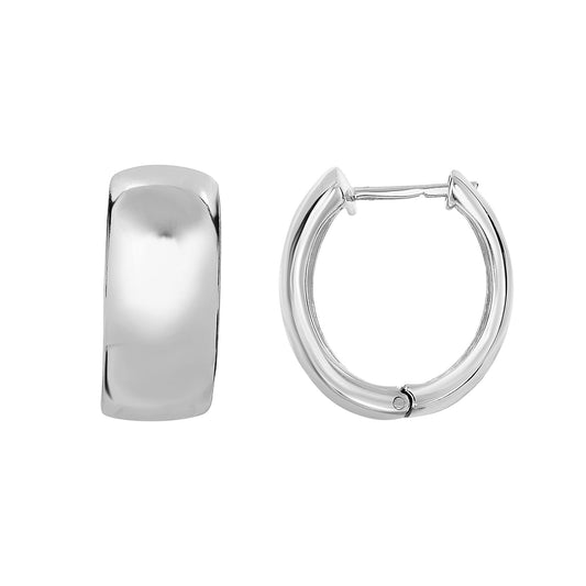 Sterling Silver Polished Huggie Earring