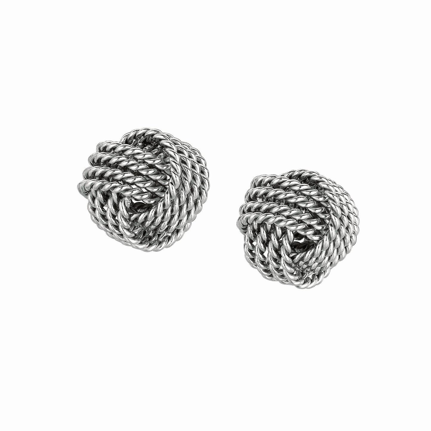 Sterling Silver Cable Love Knot Earring