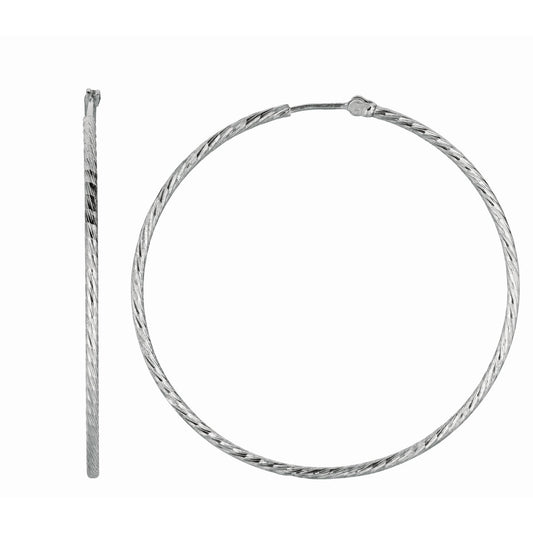 Sterling Silver 1.5x4.5mm Endless Hoop Earring