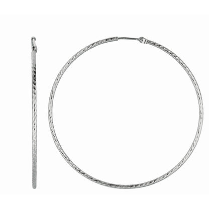 Sterling Silver 1.5x4.5mm Endless Hoop Earring