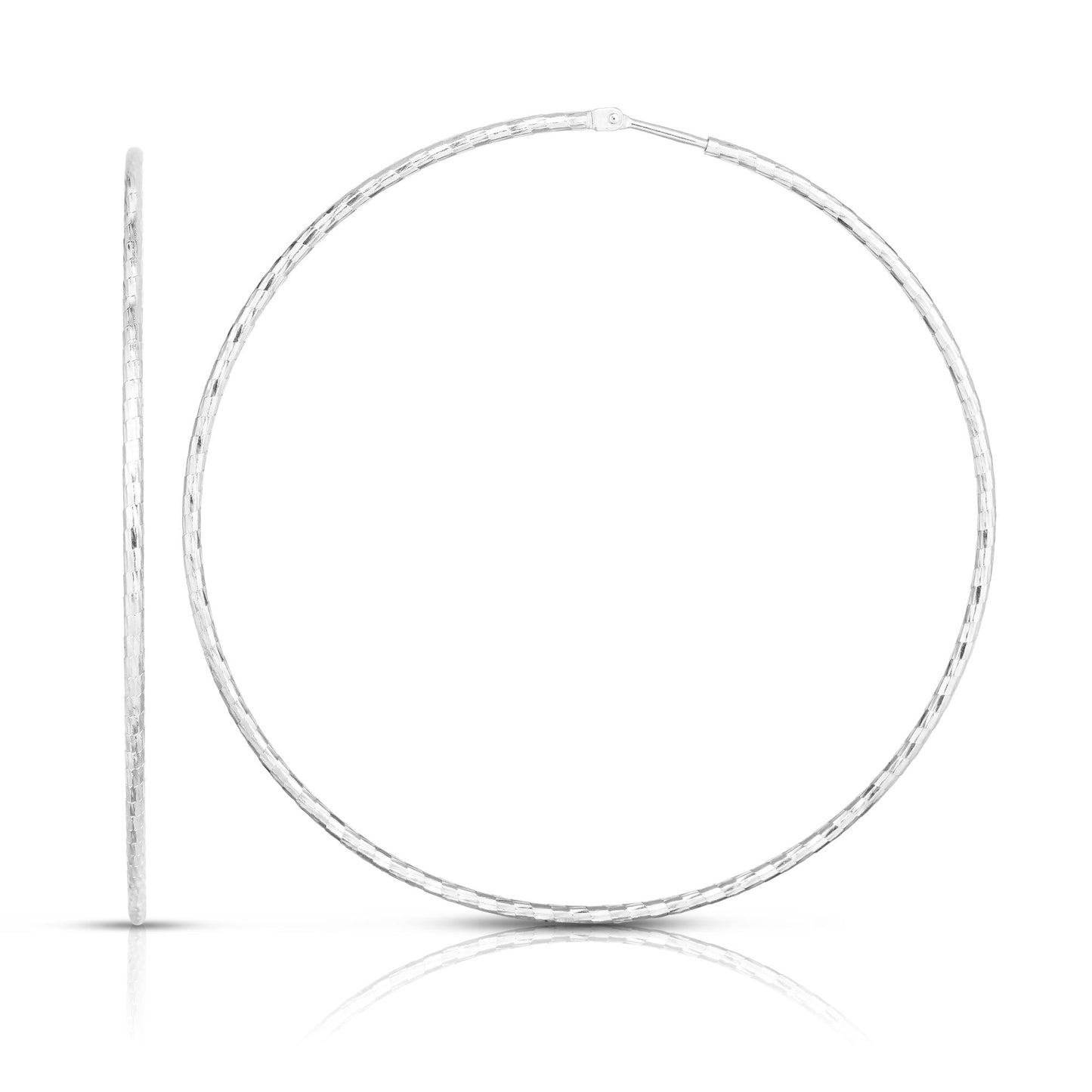 Sterling Silver 1.5x4.5mm Endless Hoop Earring