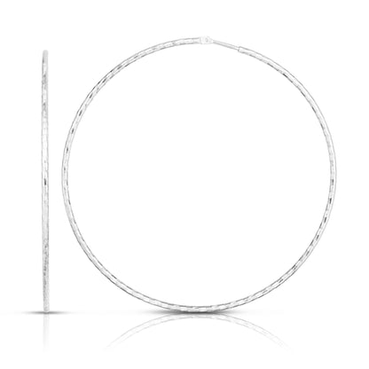 Sterling Silver 1.5x4.5mm Endless Hoop Earring