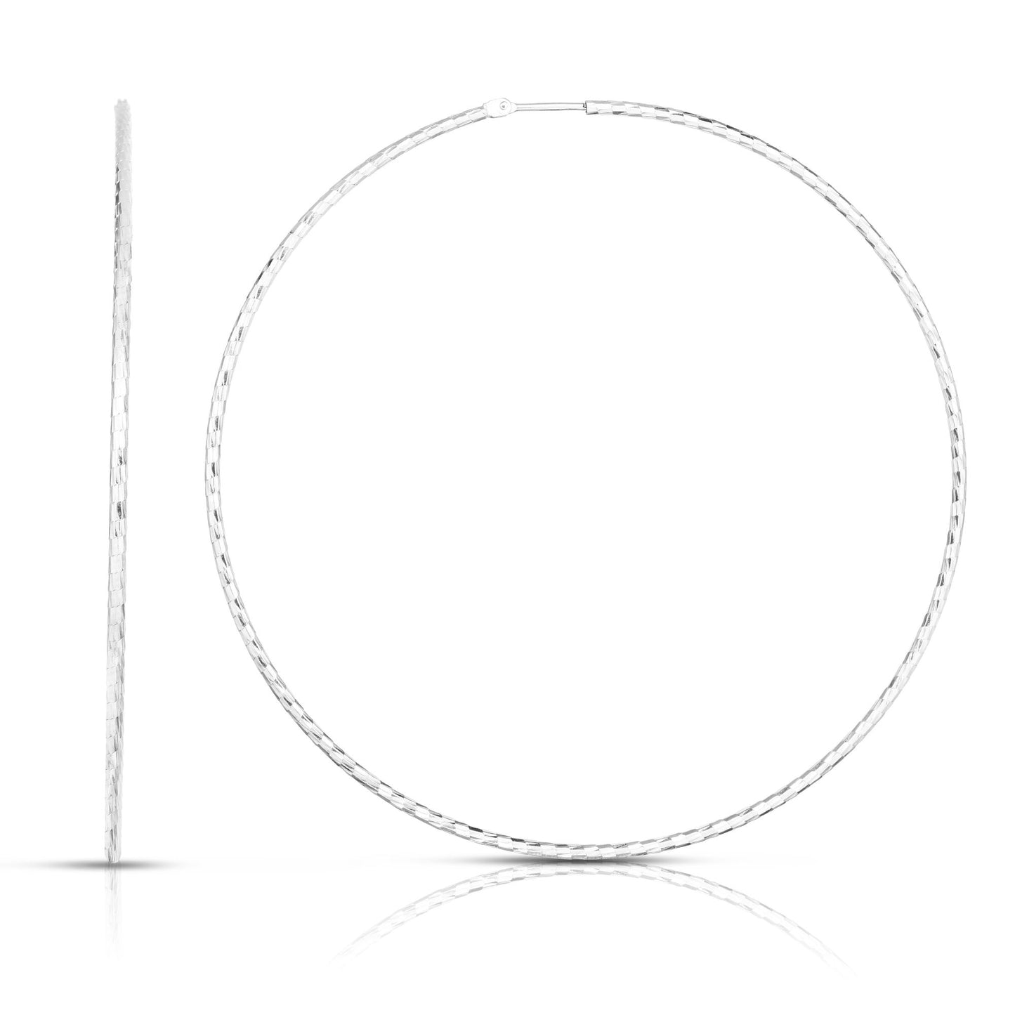 Sterling Silver 1.5x4.5mm Endless Hoop Earring