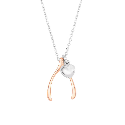 Sterling Silver Wishbone Necklace