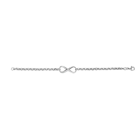 Sterling Silver Polished Infinity Bracelet