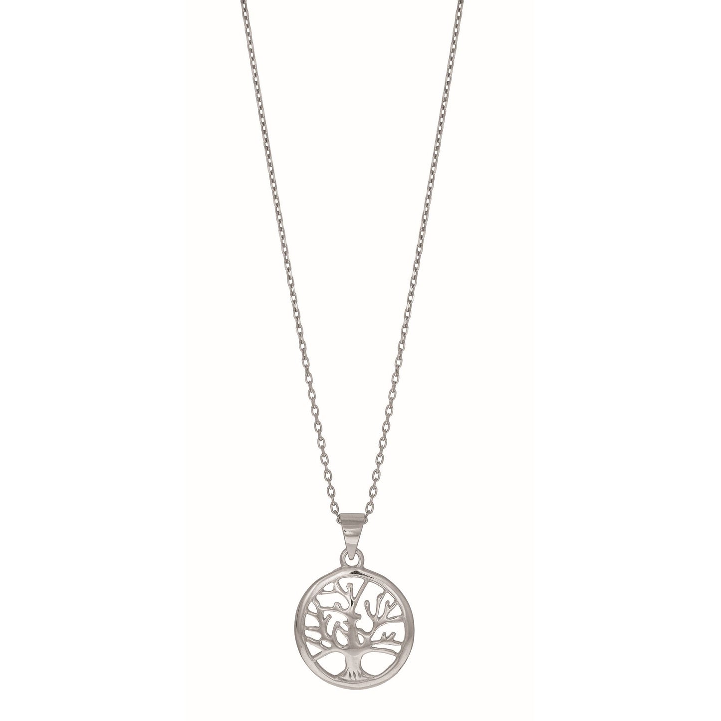 Sterling Silver Mini Tree of Life Pendant Charm Necklace