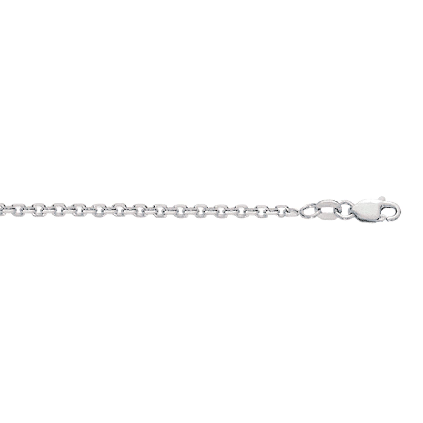 Diamond-Cut Cable Chain Necklace with Lobster Lock