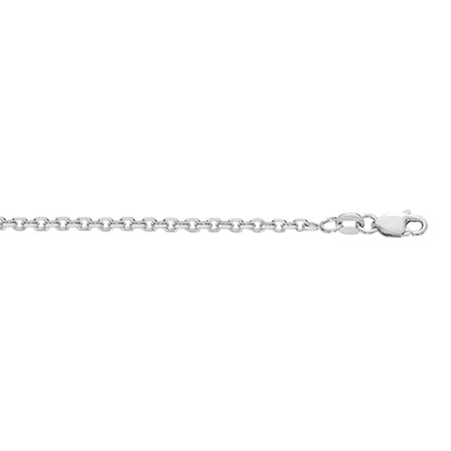 Diamond-Cut Cable Chain Necklace with Lobster Lock