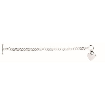 Sterling Silver Small Heart Toggle Necklace