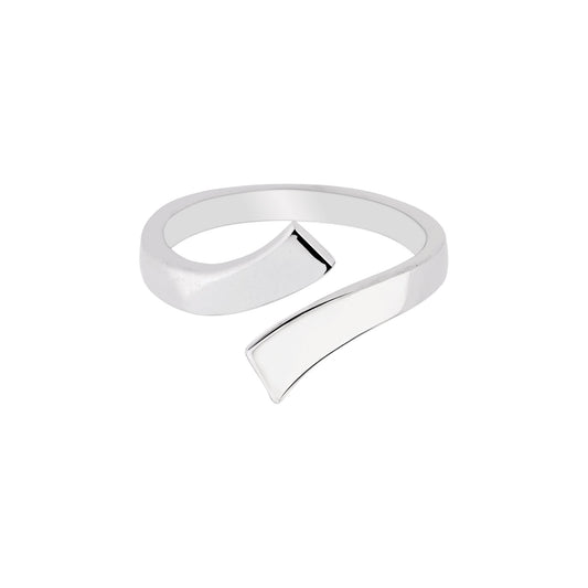 Sterling Silver Polished Bypass Toe Ring