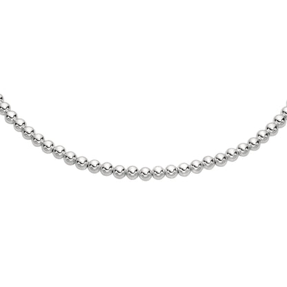 Sterling Silver Polished Bead Chain Bracelet